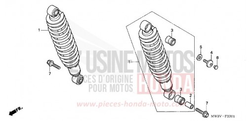 AMMORTIZZATORE POSTERIORE (2) CB750F21 di 2001